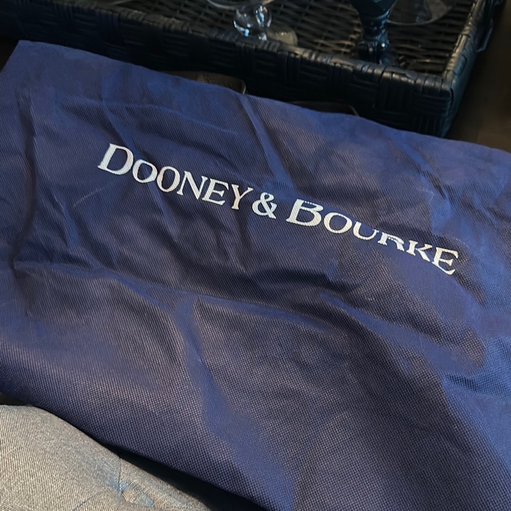 Dooney & Bourke Dark Brown Leather Tote Bag - Picture 13 of 15